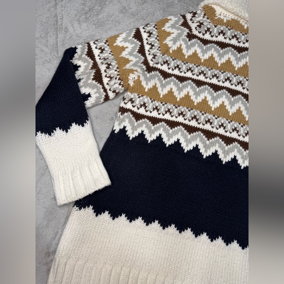 Show me your Mumu Sun Valley Fair Isle Pullover Faux Sherpa collar sweater - Picture 9 of 17